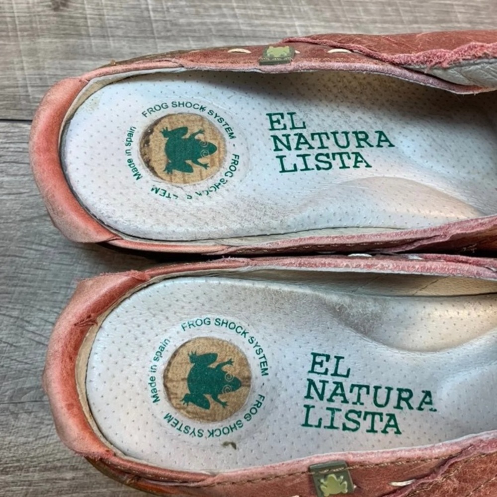 El Naturalista Yggdrasil Light Pink Leather Women's Clogs Mules Shoes Size 8.5 - Picture 7 of 9